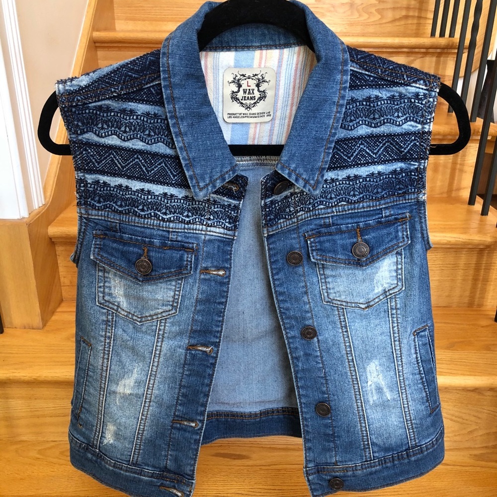 Wax Jeans jean jacket vest